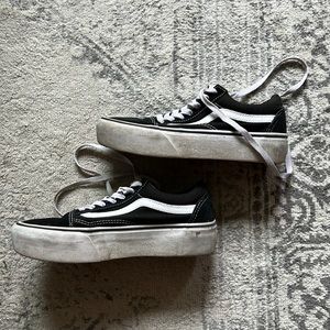 Black platform vans
